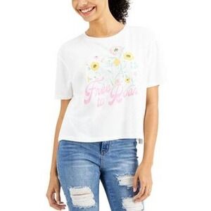 JR551 Grayson Threads White Juniors' Free to Roam Short-Sleeve T-Shirt Size M